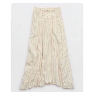 Aerie Striped Soft Muslin Midi Skirt
